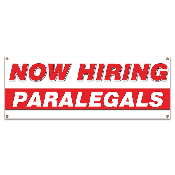 Now Hiring Paralegals Banner Apply Inside Accepting Application Single Sided